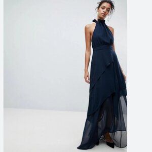 C/MEO Collective Allude Halter Maxi Dress